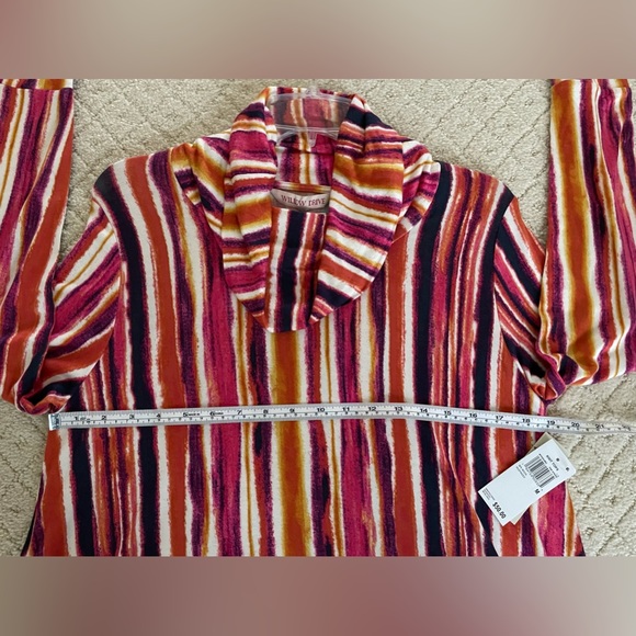 Willow Drive Printed Cowlneck Women Tunic Pink Stroke Combo. - Picture 4 of 4